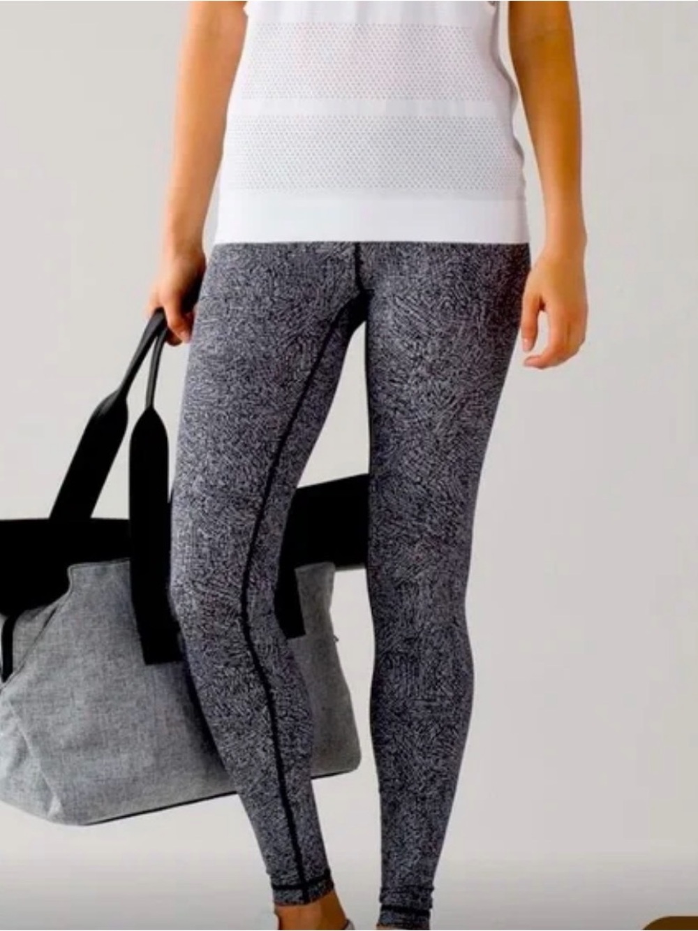 lululemon athletica Gray Marled High-Rise Leggings
